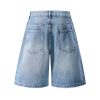 3576 Men's 11.8 oz Baggy Loose Graffiti Printing Denim Shorts
