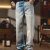 6682 Men's 11.8 OZ 3D Digital Printing Slim Fit Straight Jeans