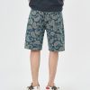 1161 Men's 12.8 OZ 100% Cotton Baggy Paisley Bandana Jacquard Denim Shorts