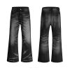 Q212  Men's 13.5 OZ 100% Cotton Heavy 3D Whiskers Bootcut Jeans
