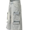 1519 Men's 12.5 OZ Baggy Loose Cargo Capri Cropped Jeans
