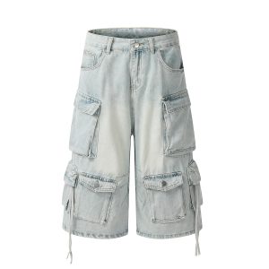 1787749131875360.jpg 1519 Men's 12.5 OZ Baggy Loose Cargo Capri Cropped Jeans