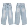 H3825 Men's 12.2 OZ High Rise Vintage Enzyme Stone Wash Ripped Jeans