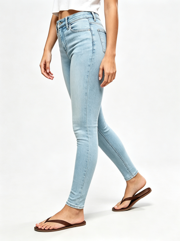 1788123557489256.png Women's Stretch High Rise Skinny Pale Light Blue Enzyme Stone Wash Sandblasted Jeans