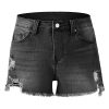 1788128164840705.jpg Women's 10.8 OZ High Rise Ripped Distressed Raw Hem Denim Shorts