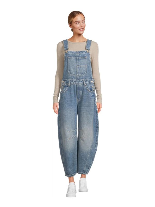 Women's 12.5 OZ Workwear Cropped Ankle‑length Barrel Overalls