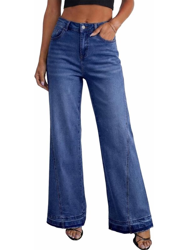 1788157391491259.jpg B0G6Y9PCXK Women's 11.8 OZ High Rise Wide Leg Raw Frayed Released Hem Jeans