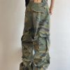 1788614735915982.jpg CAMO001 Men's Skate Camo Distressed Cargo Ripped Wide Leg Pants