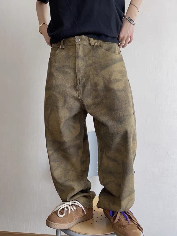 1788616125707957.jpg CAMO002 Men's Camo Digital All Over Printing Baggy Wide Leg Pants