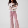10 OZ Big Girls Y2K Pink Low Rise Wide Leg Cargo Jeans