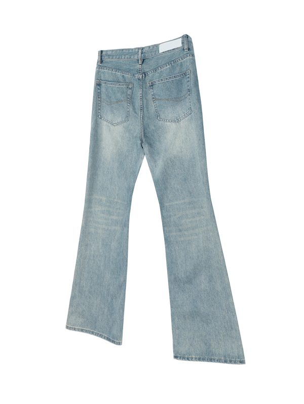 FJ063 Men's 12.8 OZ Light Stone Wash Commuter Style Bootcut Jeans