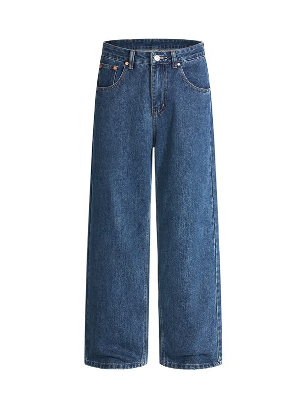 6823 Men's 11.8 OZ Cleanfit Stone Wash Relaxed Straight Jeans