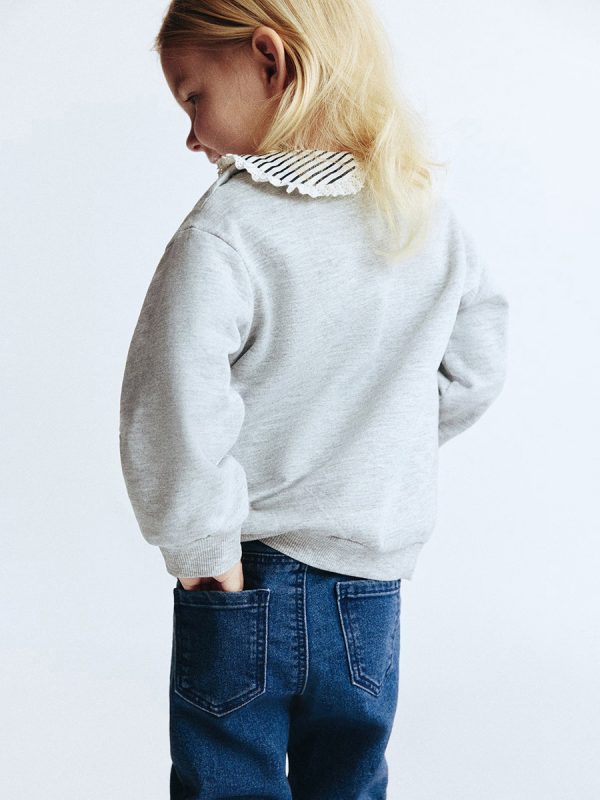 1788968762331991.jpg Toddler Girls 9 OZ Minimalist Stretch Slim Fit Straight Leg Rolled Cuff Jeans