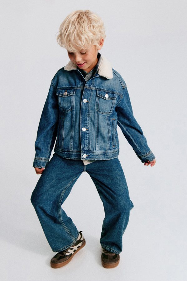 HMKD049  Denim Jacket with Teddy Fleece Collar  ShellCotton 100%  ShellCotton 100% Sleeve liningPoly