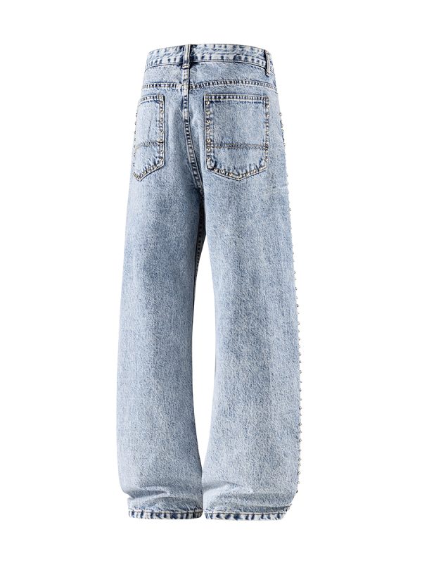 1790101955278799.jpg 19911 Men's 13 OZ Relaxed Straight Acid Snow Wash Beaded Jeans