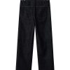 DK3057  Men's 12 OZ Dark Blue Black Raw Denim Relaxed Straight Jeans