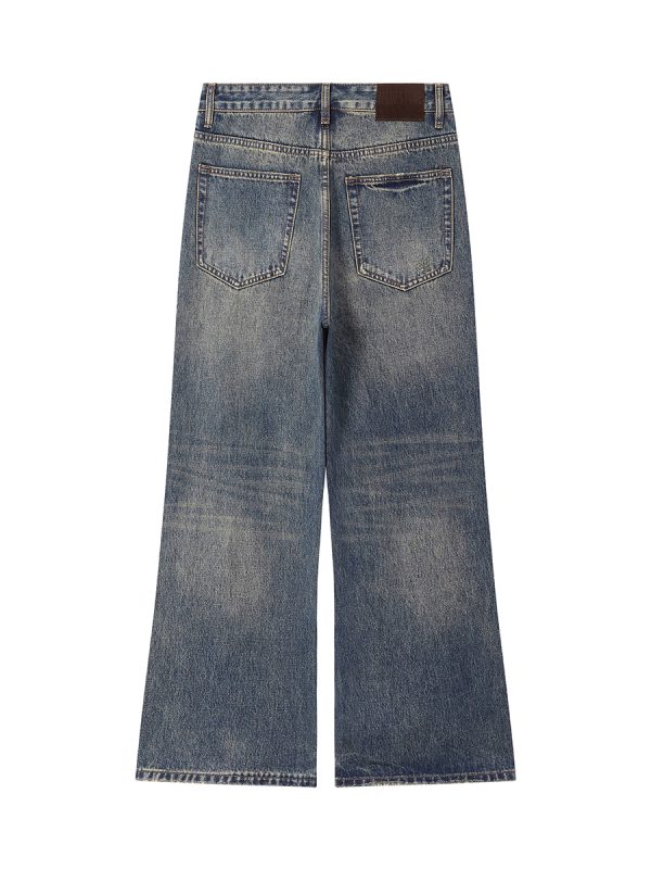 1790220789479961.jpg DL3100 Men's 13.2 OZ Distressed Vintage Wash Bootcut Jeans