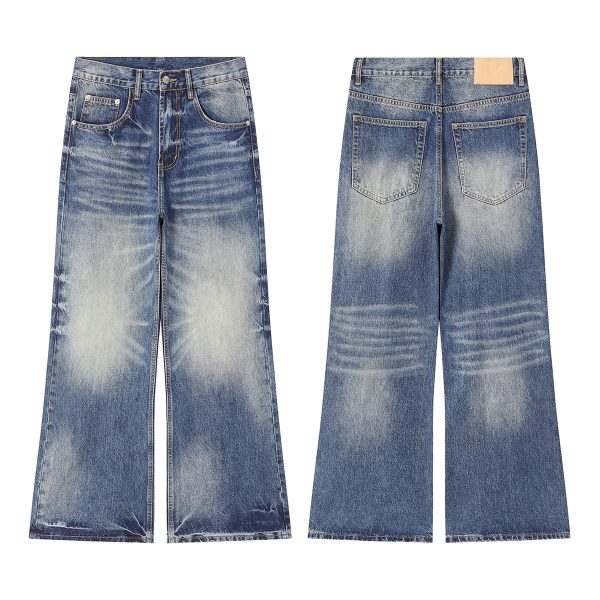 DL3111  Men's 12.2 OZ Vintage Faded Wash Bootcut Jeans