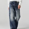 DL3111  Men's 12.2 OZ Vintage Faded Wash Bootcut Jeans