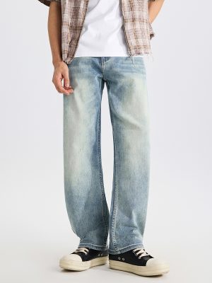 1790235046966678.jpg DZ2017 Men's 11.8 OZ Light Vintage Faded Wash Regular Straight Jeans