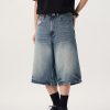 7033  Men's 11.8 OZ Baggy Wide Leg 7/10 Length Denim Capris Jeans
