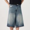 7033  Men's 11.8 OZ Baggy Wide Leg 7/10 Length Denim Capris Jeans