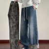 LL693R1  Men's 11 OZ Elastic Waist Winter Fox Fleece Lined Jeans