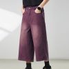 721  Men's Dyed Back‑half Elastic Waistband 8/10 Length Cropped Jeans
