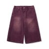 721  Men's Dyed Back‑half Elastic Waistband 8/10 Length Cropped Jeans