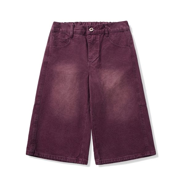721  Men's Dyed Back‑half Elastic Waistband 8/10 Length Cropped Jeans