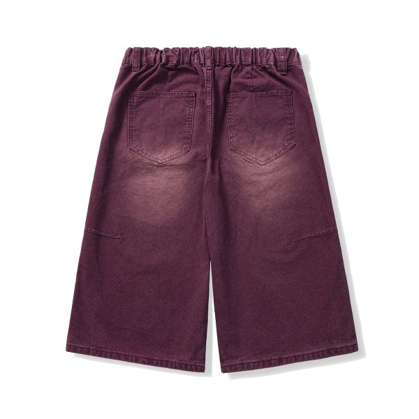 721  Men's Dyed Back‑half Elastic Waistband 8/10 Length Cropped Jeans