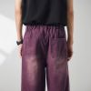 721  Men's Dyed Back‑half Elastic Waistband 8/10 Length Cropped Jeans
